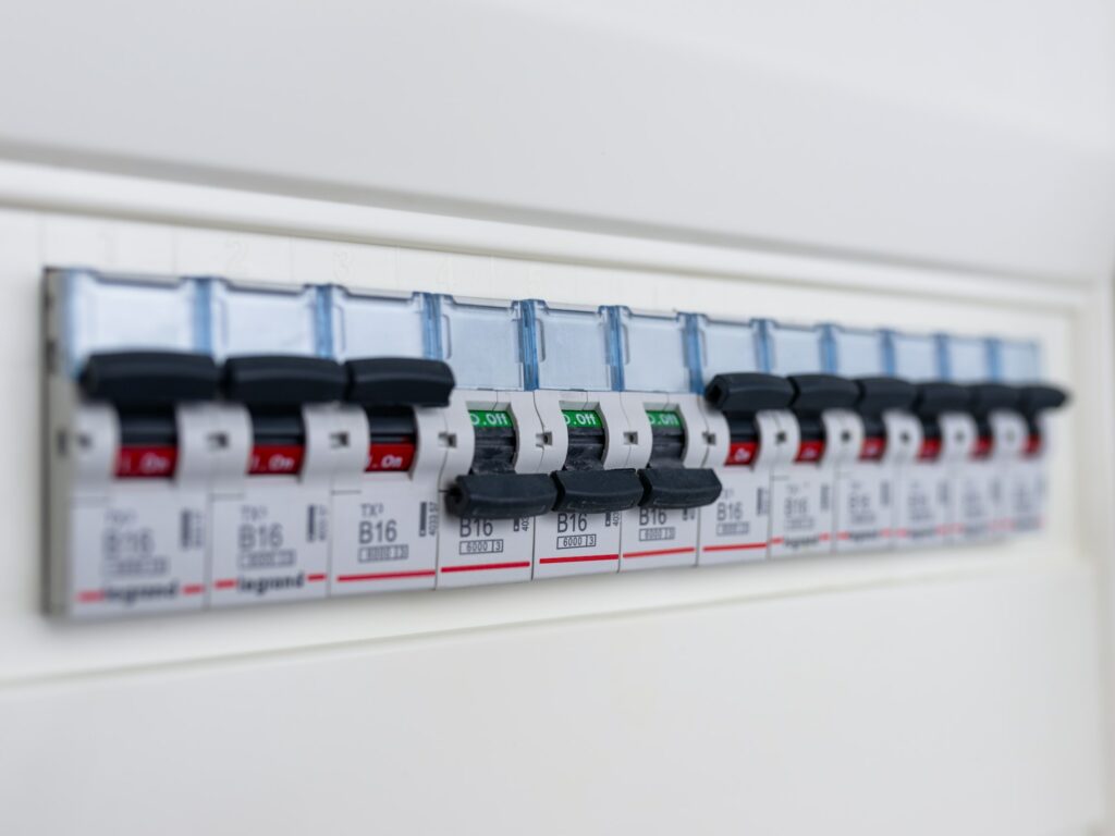 Switches in electrical fuse box